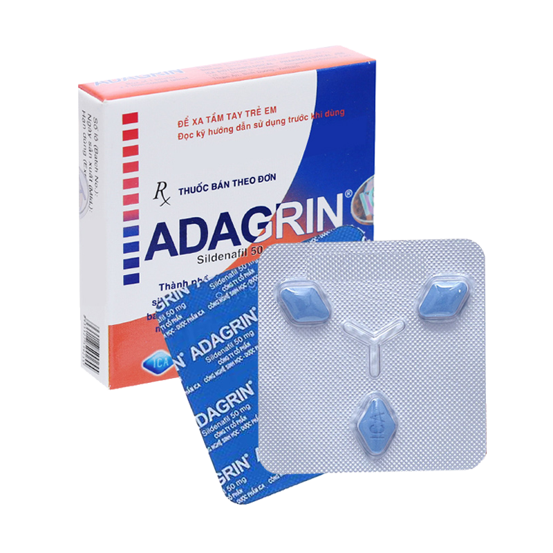 Viên uống Adagrin 50mg chống xuất tinh sớm làm cương dương kéo dài thời gian